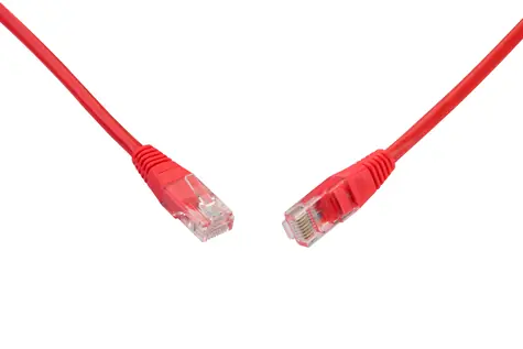 Solarix UTP CAT5E 0.5m non-snag proof červená / Patch kabel / RJ45-RJ45