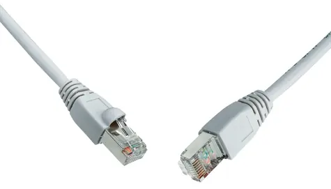 Solarix SFTP CAT6A 1m non-snag proof / Patch kabel / RJ45-RJ45 / šedá