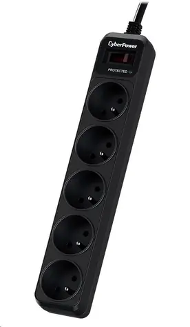 CyberPower B0520SC0-FR černá / Přepěťová ochrana / 5 zásuvek / vypínač / 1.8 m