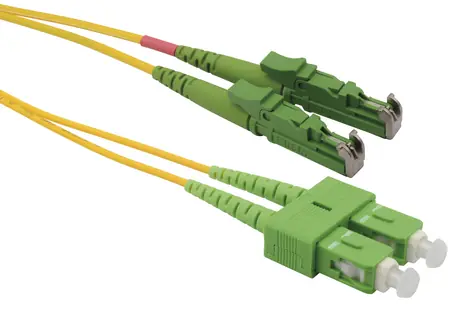 Solarix optický kabel E2000-SC APC 1m / Patch kabel / Singlemode / Duplex / OS