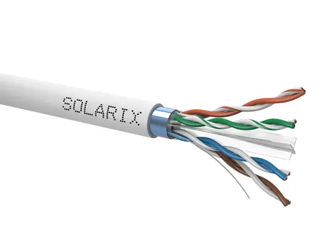 Solarix instalační kabel CAT6 FTP 500m šedá / vnitřní instalace / PVC plášť / stíněný / cívka