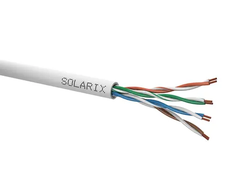 Solarix kabel CAT5E 305m / vnitřní instalace / PVC plášť / nestíněný / box / šedá
