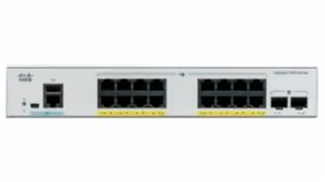Cisco C1000-16P-E-2G-L / Switch / 16x RJ-45 10|100|1000 / 2x SFP / PoE+ / QoS / VLAN