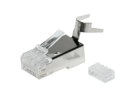 Solarix konektor RJ45 CAT6A STP pro drát - 1ks / stíněný / skládaný