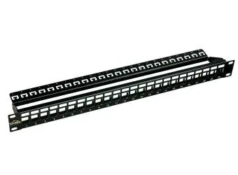 Solarix 10G modulární patch panel 24 portů STP / 1U / černá