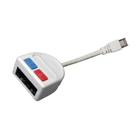 Solarix rozdvojka počítač - telefon / 2x RJ45 UTP