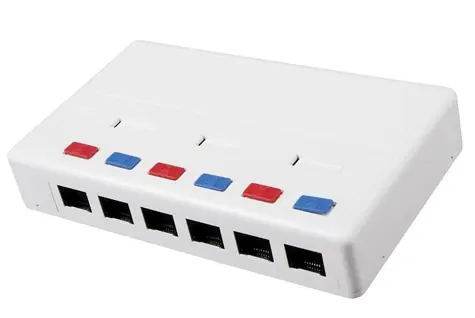 Solarix víceportový box 6x RJ45 CAT5E UTP