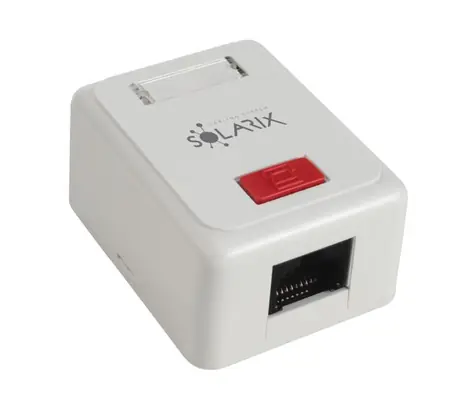 Solarix zásuvka 1x RJ45 CAT5E UTP na omítku