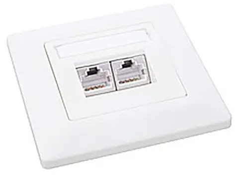 Solarix zásuvka 2x RJ45 CAT5E UTP pod omítku