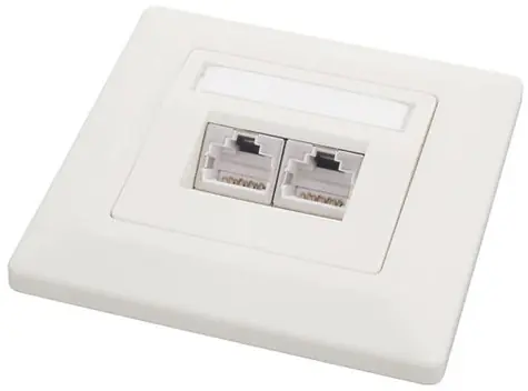 Solarix zásuvka 2x RJ45 CAT6 STP pod omítku