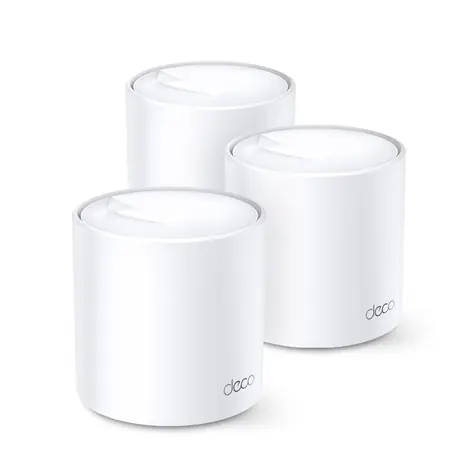 TP-Link Deco X20(3-pack) / Wi-Fi systém MESH AX1800 / 2.4GHz - 574 Mbps / 5GHz - 1201 Mbps / 2x GWAN | GLAN