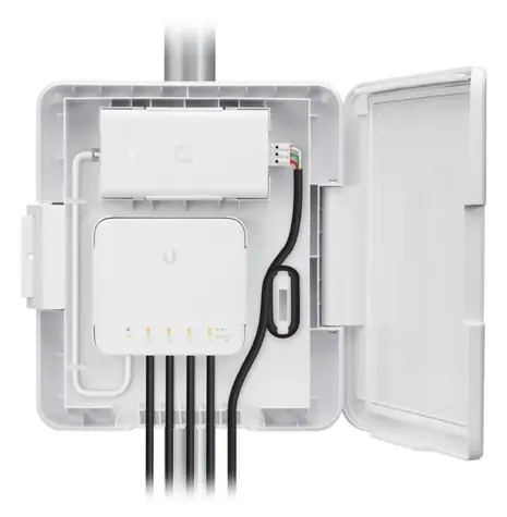 Ubiquiti USW Flex Utility / venkovní rozvodna pro UniFi Switch Flex / PoE adaptér v balení