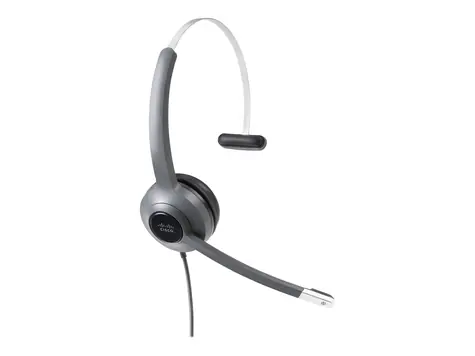 Cisco Headset 521 USB-A šedá / náhlavní souprava / jednostranné sluchátko / mikrofon / 3.5 mm jack / USB-A adaptér 