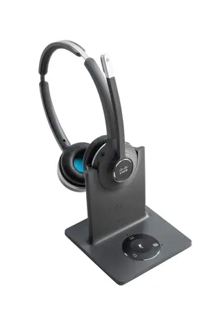 Cisco Headset 562 černá + Multibase základna / bezdrátová náhlavní souprava / oboustranné sluchátko / mikrofon / DECT
