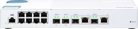 QNAP QSW-M408-2C 10GbE Switch bílá / 8x GbE / 2x 10GbE / 2x 10GbE SFP+ / QoS / bílá