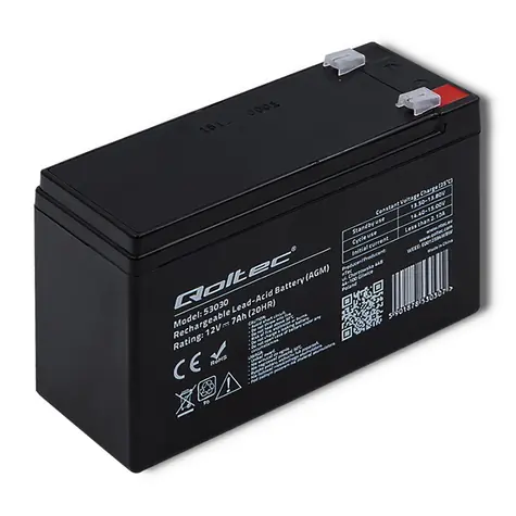 Qoltec baterie AGM 7Ah 12V / max.105A