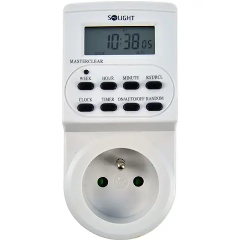 Solight DT03 časový spínač digitální / displej / 16 režimů