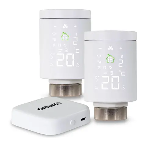 EVOLVEO Heat M30 Starter Pack / 2× chytrá termostatická hlavice na radiátor & centrální jednotka