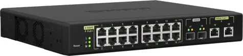 QNAP QSW-M2116P-2T2S / Switch / 16x2500Mbps / 2x10Gbps SFP+ / 2x10Gbps LAN / PoE+