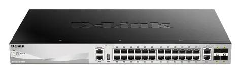 D-Link DGS-3130-30TS Switch / 24x GLAN / 2x 10GLAN / 4 x 10G SFP+