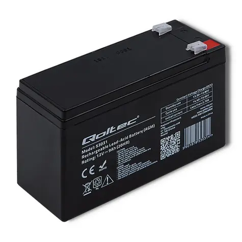 Qoltec 53031 Baterie AGM 12V 9Ah max.90A