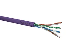 Solarix instalační kabel CAT5E 100m fialová / vnitřní instalace / LSOH plášť / nestíněný / box