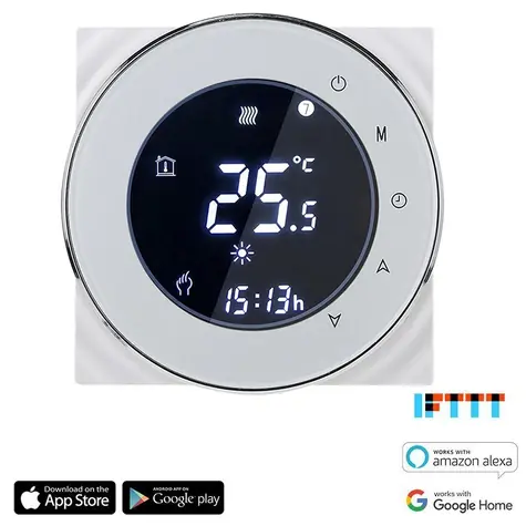 iQtech SmartLife GCLW-W bílá / WiFi termostat pro bojlery a kotle s bezpotenciálovým spínáním