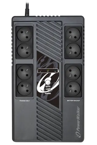 PowerWalker VI 600 MS FR / záložní zdroj UPS / 600 VA / 360 W / 8x CEE 7/5 (Type E)