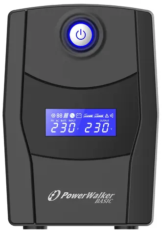 PowerWalker Basic VI 600 STL FR / záložní zdroj UPS / 600 VA / 360 W / 8x CEE 7/5 (Type E)