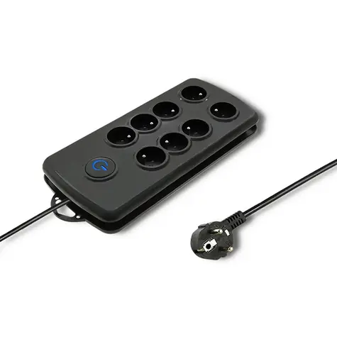 Qoltec 50161 Přepětová ochrana Quick Switch (8 zásuvek) / vypínač / 2.5m