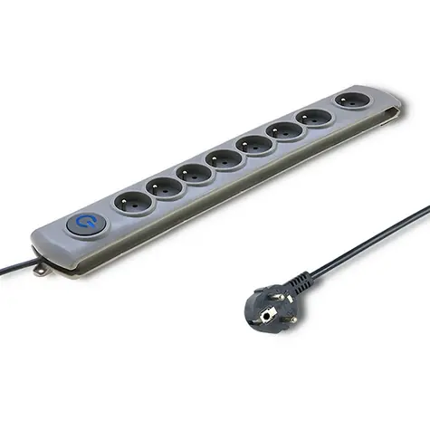 Qoltec 50167 Přepětová ochrana Quick Switch (8 zásuvek) / vypínač / 1.8m