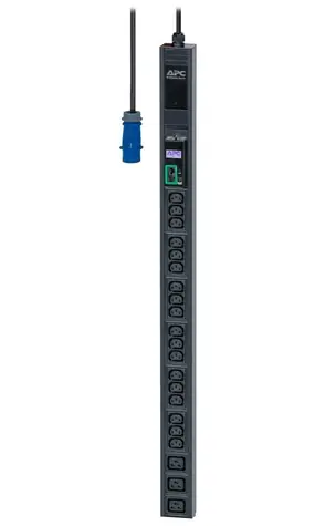 APC Easy PDU Metered ZeroU černá / 21x C13 & 3x C19 / ZeroU / IEC309 / 11kW / 230V 
