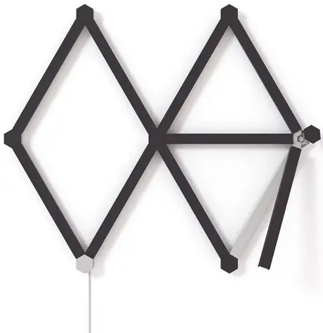 Nanoleaf Lines Skins sada 9ks matně černá / sada nacvakávacích krytů