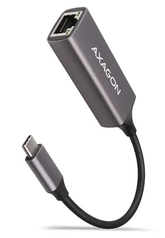AXAGON ADE-TRC, USB-C 3.2 Gen 1 - Gigabit Ethernet síťová karta, auto instal, titanově šedá