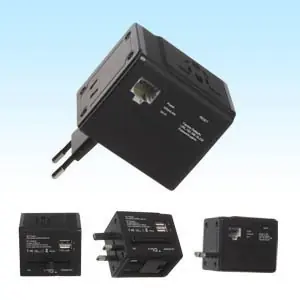 Orava NT-450Wi / Univerzální wifi cestovní adaptér 2x USB / 1x LAN