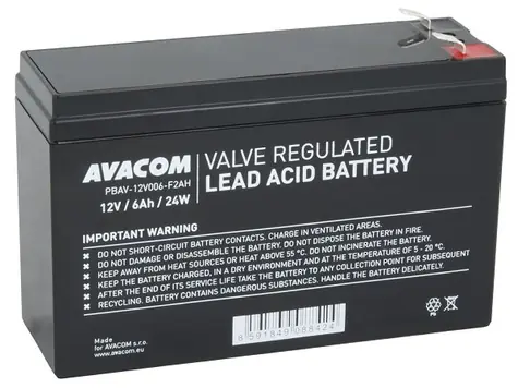 AVACOM PBAV-12V006-F2AH - Olověný akumulátor / 12 V / 6 Ah / konektory F2