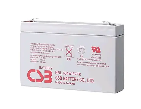 CSB olověný akumulátor HRL634WF2 6V / 9Ah / PBCS-6V009-F2AHL / Highrate / F2