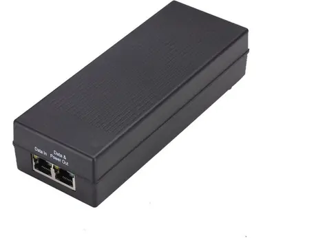 MicroConnect IEEE Gigabit PoE Injector UK černá / 802.3af / 15.4W 