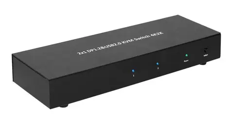 MicroConnect 2x1 4K DisplayPort & USB KVM Switch černá