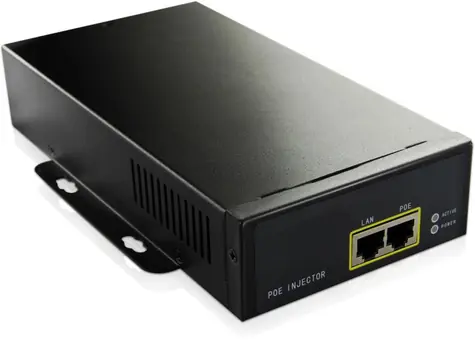 MicroConnect IEEE Gigabit PoE Injector černá / 802.3af/at / 95W 