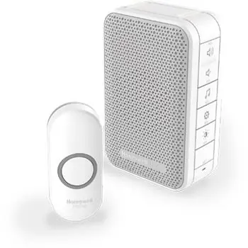 Honeywell Home DC313N bezdrátový zvonek Series 3 / 6 melodií / přenosná základna / design. tlačítko