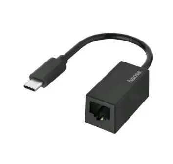 Hama 200322 USB síťový adaptér / 1000Mbps (RJ45) Fast Ethernet / USB-C 