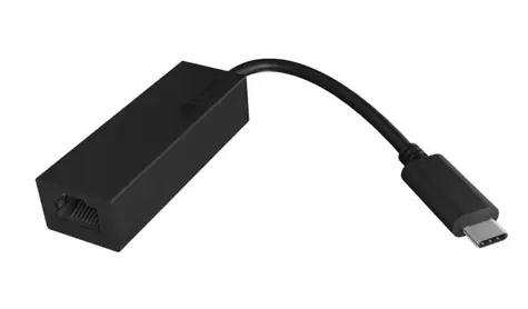 Icy Box IB-LAN100-C3 černá / USB 3.0 C síťový adaptér na RJ45