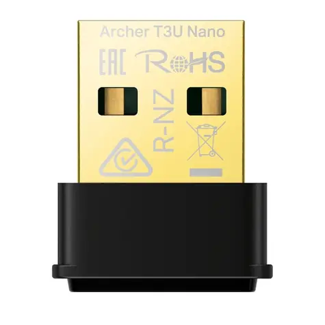TP-Link Archer T3U Nano / C1300 Nano bezdrátový MU-MIMO USB adaptér / 2.4GHz 400Mbps / 5 GHz 867Mbps