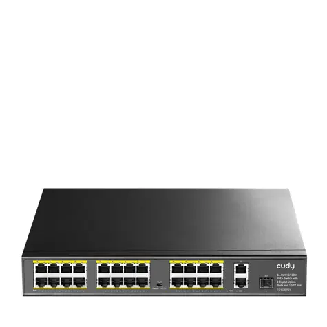 Cudy FS1026PS1 PoE switch / 24x PoE RJ45 / 2x RJ45 / 1x SFP / 300W
