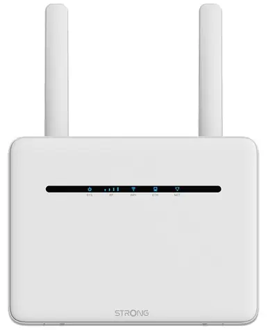 STRONG 4G+ LTE Router 1200 bílá / 4G LTE Router / 2.4GHz - 300Mbps / 5GHz - 867Mbps / 1x WAN / 1x SIM slot