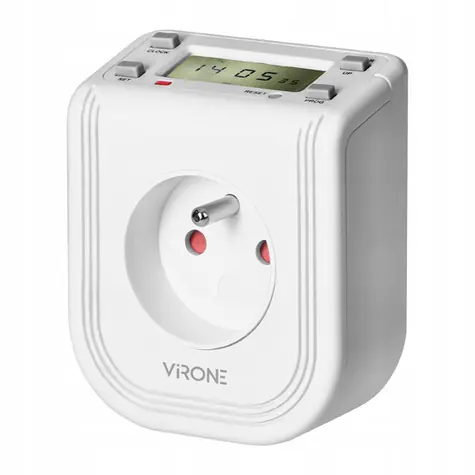 Virone DT-4 časový spínač  / 16 programů / 3680W / LCD / IP20