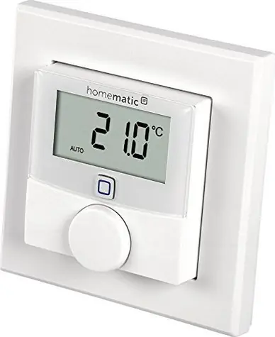 Homematic IP Nástěnný termostat se senzorem vlhkosti / IP20 / napájení 2x AAA