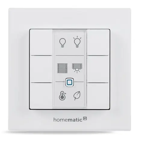Homematic IP Nástěnný dálkový ovladač - 6 tlačítek / IP20 / 2x AAA