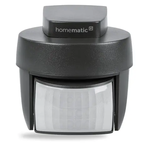 Homematic IP PIR detektor pohybu se senzorem jasu - venkovní antracit / dosah až 12m / IP44 / 2x AA